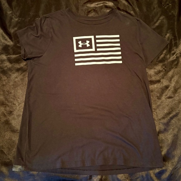 Under Armour Freedom Service Men's Black Graphic T-Shirt USA Freedom - Picture 1 of 3